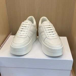 Celine Cream Platform Sneakers